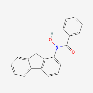 molecular formula C20H15NO2 B13129481 Benzohydroxamic acid, N-fluoren-1-YL- CAS No. 29968-64-7