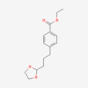 Benzoicacid,4-[3-(1,3-dioxolan-2-yl)propyl]-,ethylester