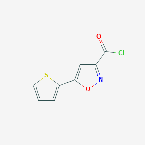B1312959 5-(2-Thienyl)-3-isoxazolecarbonyl chloride CAS No. 88958-34-3