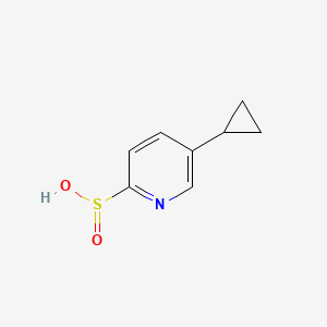 molecular formula C8H9NO2S B13129591 5-Cyclopropylpyridine-2-sulfinic acid 