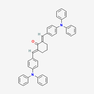 molecular formula C44H36N2O B13129595 2,6-Bis(4-(diphenylamino)benzylidene)cyclohexanone 