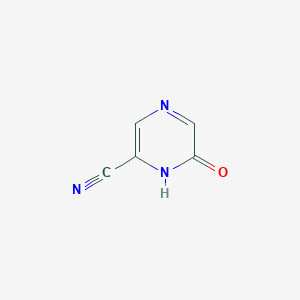 molecular formula C5H3N3O B13129617 6-Oxo-1,6-dihydropyrazine-2-carbonitrile 