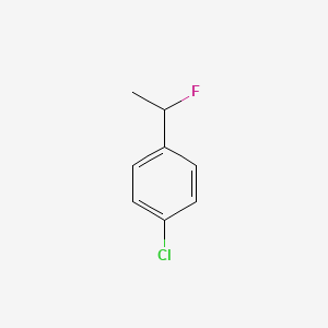 molecular formula C8H8ClF B13129662 1-Chloro-4-(1-fluoroethyl)benzene 