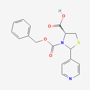 (4R)-3-((Benzyloxy)carbonyl)-2-(pyridin-4-yl)thiazolidine-4-carboxylic acid