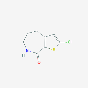 molecular formula C8H8ClNOS B13129682 2-Chloro-6,7-dihydro-4H-thieno[2,3-c]azepin-8(5H)-one 