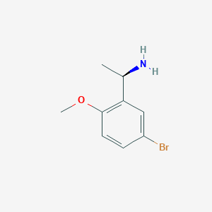 molecular formula C9H12BrNO B13129686 (R)-1-(5-Bromo-2-methoxyphenyl)ethanamine 