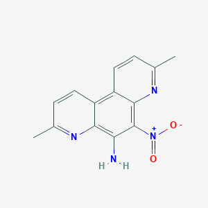 molecular formula C14H12N4O2 B13129744 3,8-Dimethyl-6-nitro-4,7-phenanthrolin-5-amine CAS No. 116142-50-8