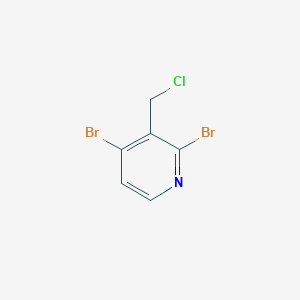 molecular formula C6H4Br2ClN B13129758 2,4-Dibromo-3-(chloromethyl)pyridine 