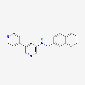 molecular formula C21H17N3 B13129804 N-(Naphthalen-2-ylmethyl)-[3,4'-bipyridin]-5-amine CAS No. 821784-07-0