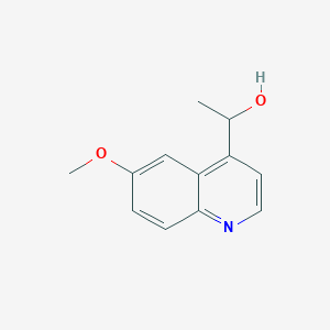 molecular formula C12H13NO2 B13129928 1-(6-Methoxyquinolin-4-yl)ethanol 