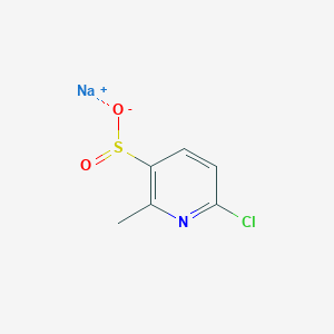 molecular formula C6H5ClNNaO2S B13129993 Sodium 6-chloro-2-methylpyridine-3-sulfinate 