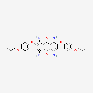 1,4,5,8-Tetraamino-2,7-bis(4-propoxyphenoxy)anthracene-9,10-dione