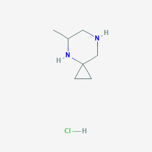 molecular formula C7H15ClN2 B13130030 5-Methyl-4,7-diazaspiro[2.5]octanehydrochloride 