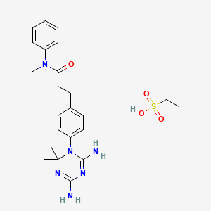 3-[4-(4,6-diamino-2,2-dimethyl-1,3,5-triazin-1-yl)phenyl]-N-methyl-N-phenyl-propanamide