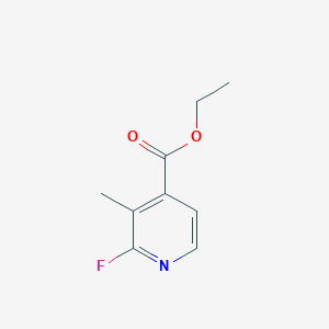 molecular formula C9H10FNO2 B13130076 Ethyl 2-fluoro-3-methylpyridine-4-carboxylate 