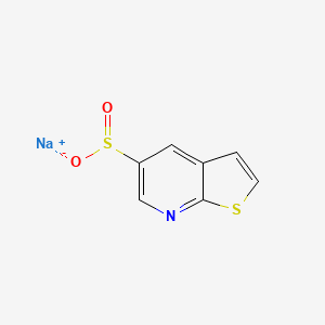 molecular formula C7H4NNaO2S2 B13130098 Sodium thieno[2,3-b]pyridine-5-sulfinate 