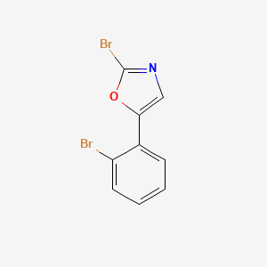 molecular formula C9H5Br2NO B13130109 2-Bromo-5-(2-bromophenyl)oxazole 