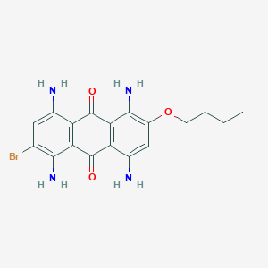 molecular formula C18H19BrN4O3 B13130110 1,4,5,8-Tetraamino-2-bromo-6-butoxyanthracene-9,10-dione CAS No. 88602-92-0