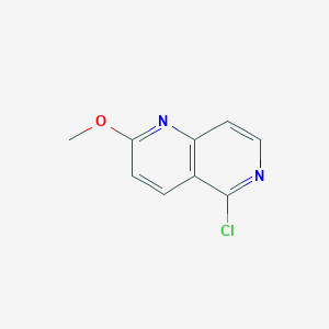 molecular formula C9H7ClN2O B13130112 5-Chloro-2-methoxy-1,6-naphthyridine 