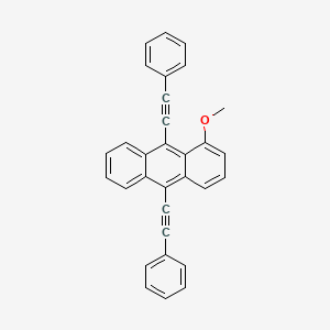 molecular formula C31H20O B13130113 1-Methoxy-9,10-bis(phenylethynyl)anthracene CAS No. 51580-22-4