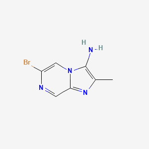 molecular formula C7H7BrN4 B13130118 6-Bromo-2-methylimidazo[1,2-a]pyrazin-3-amine 