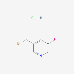 molecular formula C6H6BrClFN B13130119 3-(Bromomethyl)-5-fluoropyridinehydrochloride 