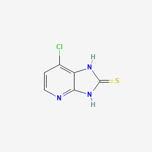 molecular formula C6H4ClN3S B13130127 7-Chloro-1,3-dihydro-2H-imidazo[4,5-b]pyridine-2-thione 