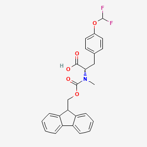 molecular formula C26H23F2NO5 B13130177 Fmoc-L-N-Methyl-O-(difluoromethyl)-Tyrosine 