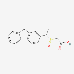 ((1-(9H-Fluoren-2-yl)ethyl)sulfinyl)acetic acid