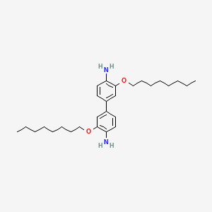 molecular formula C28H44N2O2 B13130229 3,3'-Bis(octyloxy)-[1,1'-biphenyl]-4,4'-diamine 