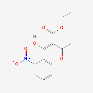 molecular formula C13H13NO6 B13130247 (Z)-Ethyl 2-(hydroxy(2-nitrophenyl)methylene)-3-oxobutanoate 