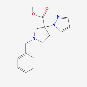 1-Benzyl-3-(1H-pyrazol-1-yl)pyrrolidine-3-carboxylicacid