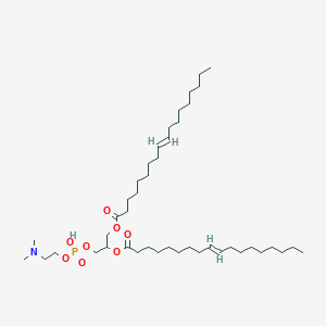 molecular formula C43H82NO8P B13130263 [3-[2-(dimethylamino)ethoxy-hydroxyphosphoryl]oxy-2-[(E)-octadec-9-enoyl]oxypropyl] (E)-octadec-9-enoate 