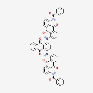 molecular formula C56H32N4O8 B13130269 Benzamide, N,N'-[(9,10-dihydro-9,10-dioxo-1,4-anthracenediyl)bis[imino(9,10-dihydro-9,10-dioxo-5,1-anthracenediyl)]]bis- CAS No. 61791-80-8