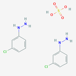 molecular formula C12H16Cl2N4O4S B13130270 (3-Chlorophenyl)hydrazine hemisulfate 