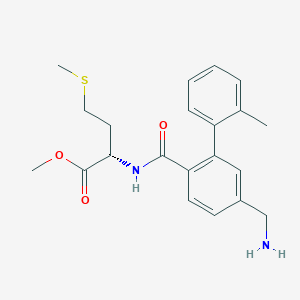 methyl (2S)-2-[[4-(aminomethyl)-2-(2-methylphenyl)benzoyl]amino]-4-methylsulfanylbutanoate