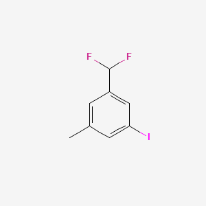 molecular formula C8H7F2I B13130320 1-(Difluoromethyl)-3-iodo-5-methylbenzene 