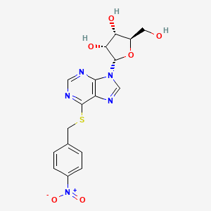 (2R,3S,4R,5S)-2-(Hydroxymethyl)-5-(6-((4-nitrobenzyl)thio)-9H-purin-9-yl)tetrahydrofuran-3,4-diol