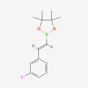 molecular formula C14H18BIO2 B13130378 (E)-2-(3-Iodostyryl)-4,4,5,5-tetramethyl-1,3,2-dioxaborolane 