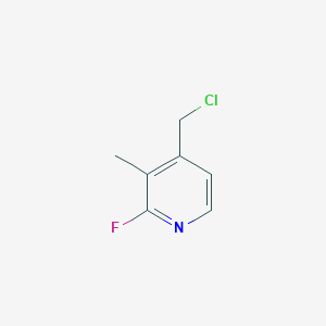 molecular formula C7H7ClFN B13130401 4-(Chloromethyl)-2-fluoro-3-methylpyridine 