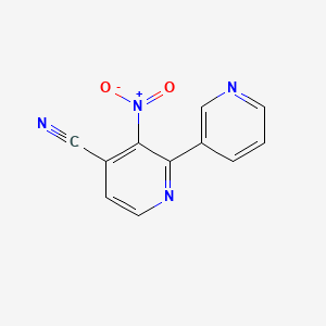 molecular formula C11H6N4O2 B13130425 3-Nitro-[2,3'-bipyridine]-4-carbonitrile 