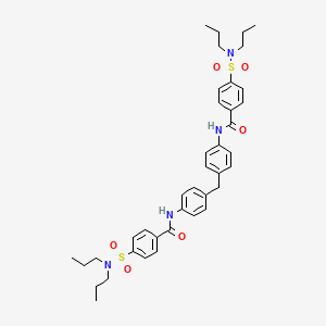 molecular formula C39H48N4O6S2 B13130428 N,N'-(methylenebis(4,1-phenylene))bis(4-(N,N-dipropylsulfamoyl)benzamide) 