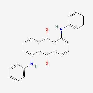 molecular formula C26H18N2O2 B13130457 9,10-Anthracenedione, 1,5-bis(phenylamino)- CAS No. 2944-27-6