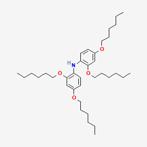 molecular formula C36H59NO4 B13130482 Bis(2,4-bis(hexyloxy)phenyl)amine 