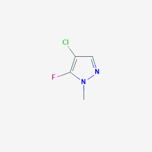 molecular formula C4H4ClFN2 B13130495 4-Chloro-5-fluoro-1-methyl-1H-pyrazole 