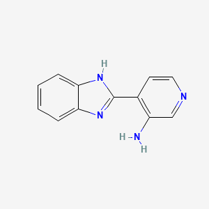 molecular formula C12H10N4 B13130506 4-(1H-Benzo[d]imidazol-2-yl)pyridin-3-amine 