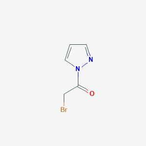 molecular formula C5H5BrN2O B13130539 2-Bromo-1-(1H-pyrazol-1-yl)ethanone 