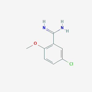 molecular formula C8H9ClN2O B1313056 5-氯-2-甲氧基苯甲酰亚胺酰胺 CAS No. 164670-74-0