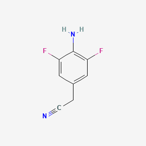 molecular formula C8H6F2N2 B13130692 2-(4-Amino-3,5-difluorophenyl)acetonitrile 