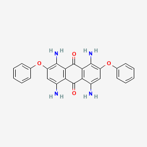 molecular formula C26H20N4O4 B13130703 1,4,5,8-Tetraamino-2,7-diphenoxyanthracene-9,10-dione CAS No. 88600-56-0